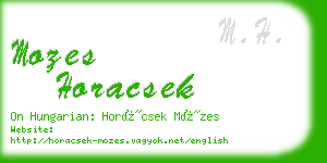 mozes horacsek business card